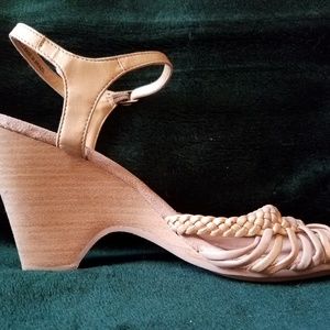 Gap gold wedge sandals
